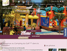 Tablet Screenshot of campingdugolf.com